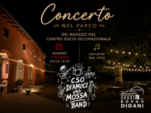 Concerto nel parco a Borgo Digani con i ragazzi del Centro Socio Occupazionale CSO DìAmoCI una Mossa Band